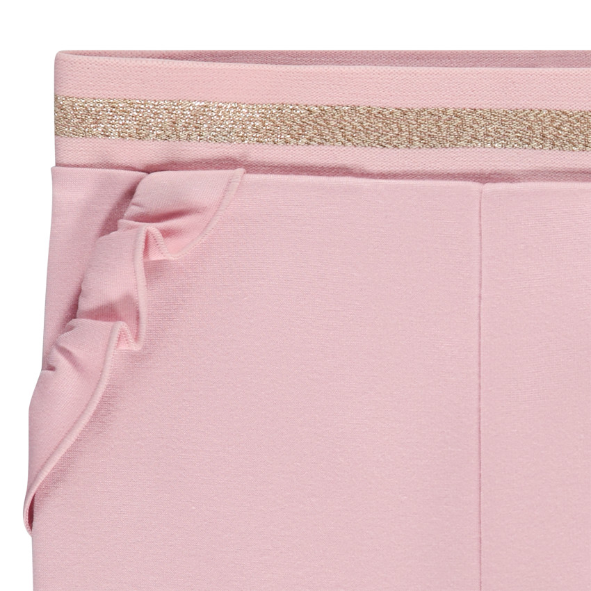 Κολάν μονόχρωμο σε ύφασμα Milano με λεπτομέρειες βολάν για μωρό κορίτσι 