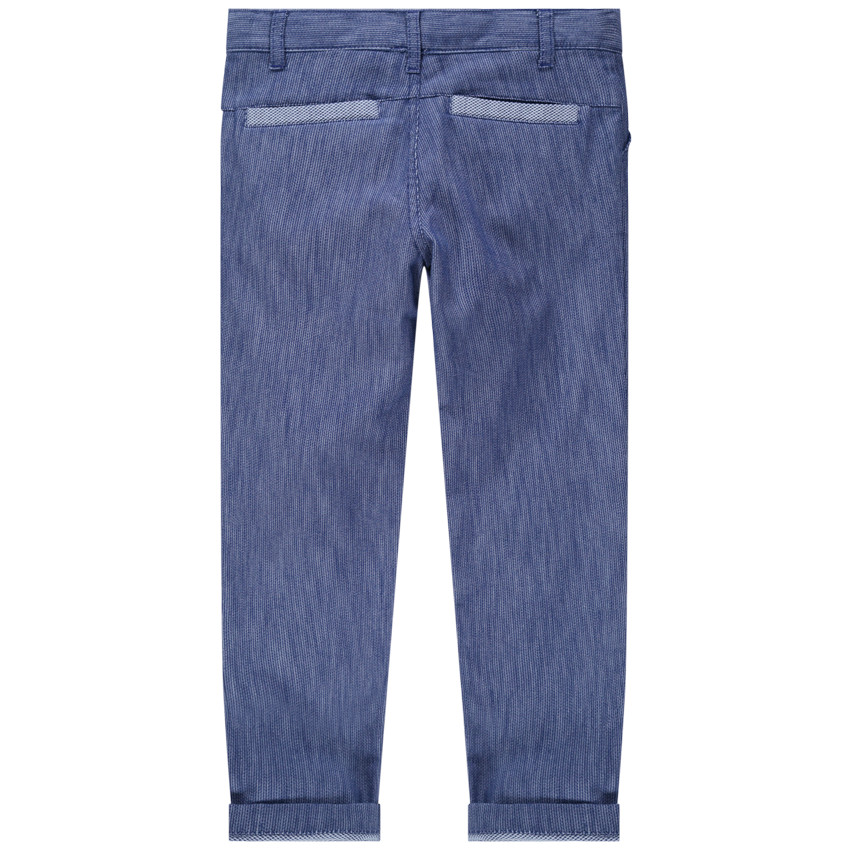 Βαμβακερό παντελόνι με μελανζέ όψη  Additional Βαμβακερό παντελόνι με μελανζέ όψη