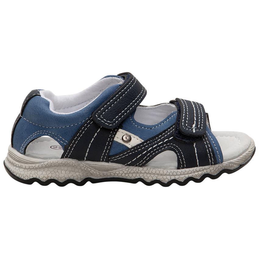 Πέδιλα μπλέ με διπλό velcro  