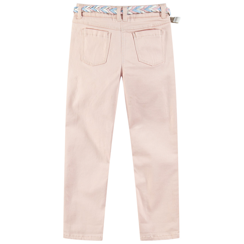 Slim παντελόνι με αφαιρούμενη ζώνη σε σχέδιο πλεξίδας 