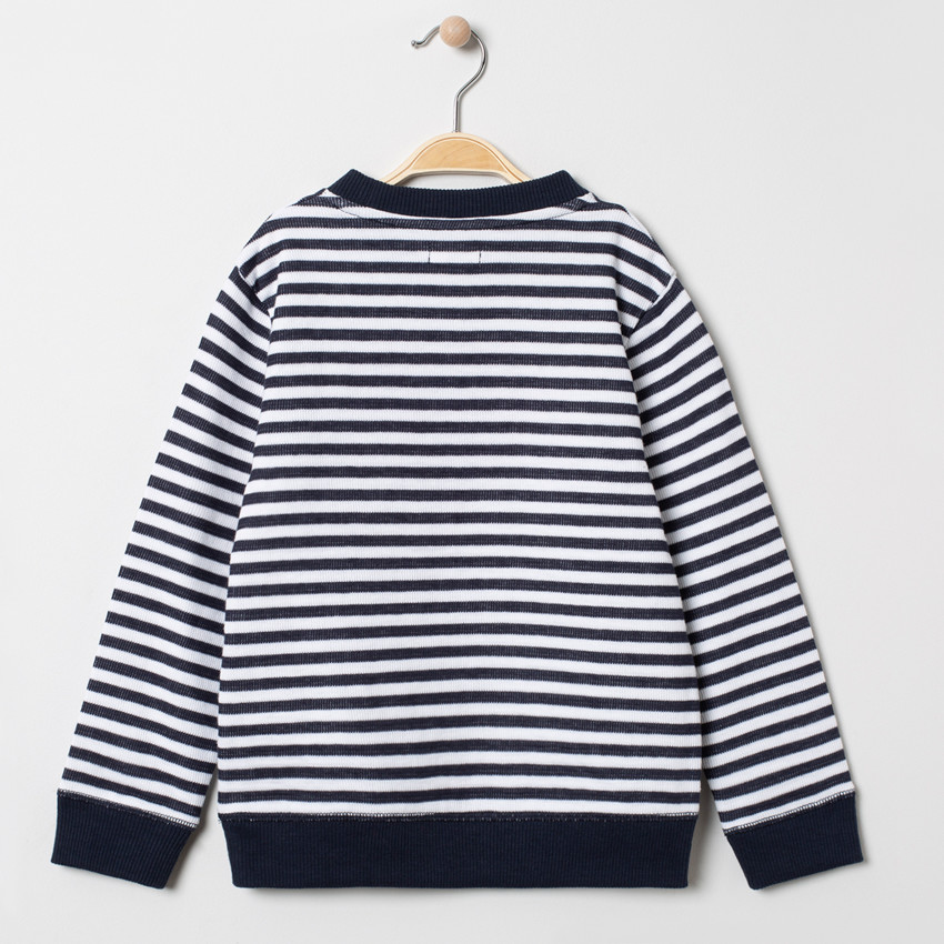 Sweat en molleton rayéà motif Superman en bouclette  Additional Sweat en molleton rayéà motif Superman en bouclette