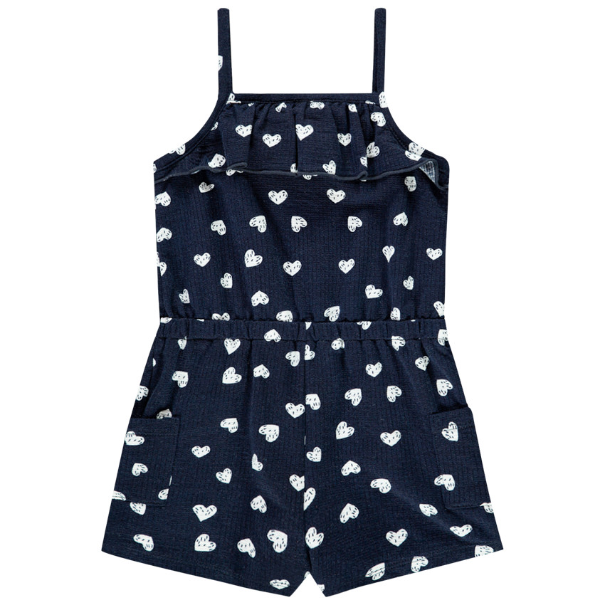 Σαλοπέτα κοντή με σχέδιο καρδιές για μωρό κορίτσι 